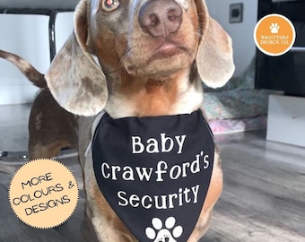 Personalised Baby Announcement Dog Bandana | Pet Accessories, Dog Bandana | Gift for Dogs, Big Brother or Big Sister, For Pregnancy Reveal