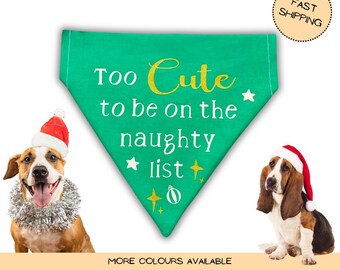 Personalised Dog Christmas Bandana | Christmas Dog Bandana, Dog Christmas Gift | Customise Christmas dog bandana for dogs Christmas present