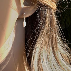 Orecchini pendenti in porcellana e argento 925, eleganti cerimonie e matrimoni