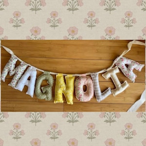 Custom Fabric Banner: Boho Nursery Decor, Personalized Garland