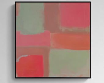 Glassglass | Abstrakt originalmålning | 12 x 12 | Minimalistisk samtida konst