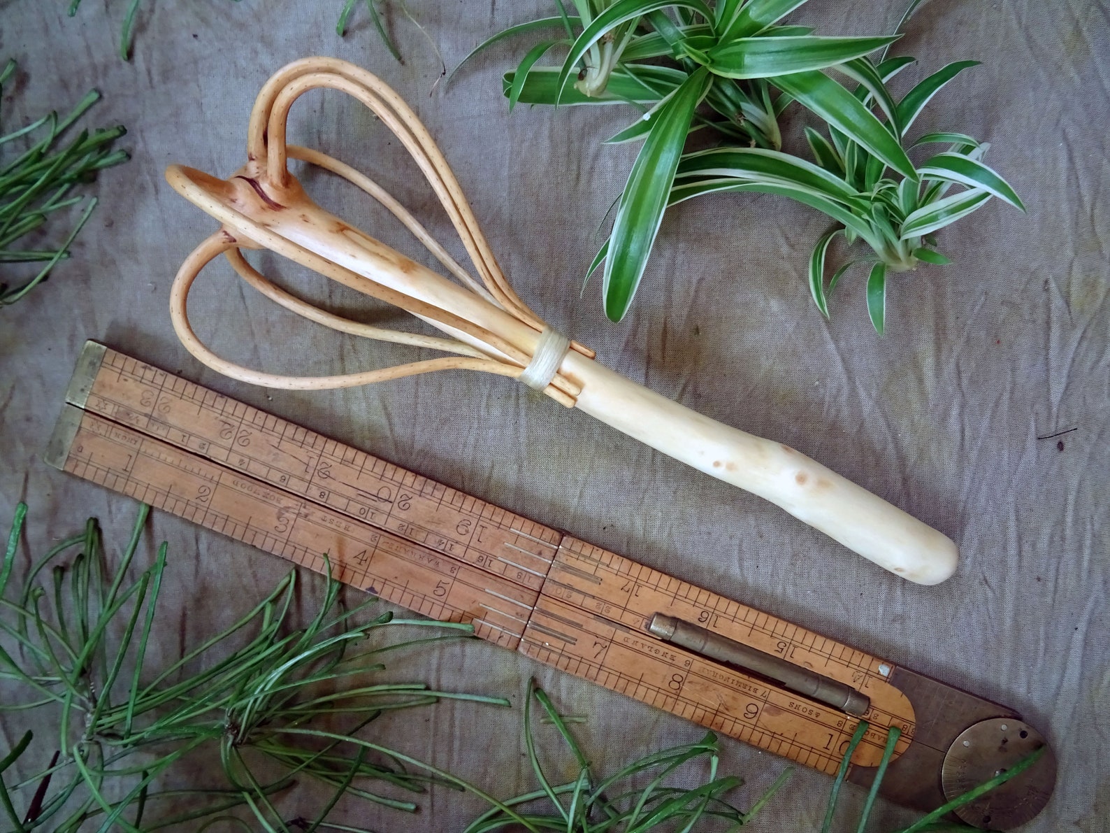 Natural Pine Whisk handcrafted 6 arms witchcraft kitchen Etsy