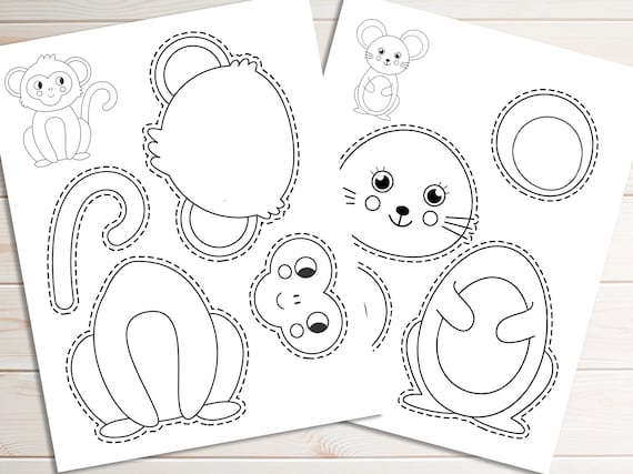 Cut and Paste Workbook Scissors Preschool: Cut and Glue Activity Book, ,  Scissor Skills Workbook for 2 Year Old and Older Kids, Preschool Cutting  and