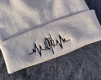 Heartbeat of a Trader Embroidered Beanie | Forex | Crypto | Trader | XRP | Trading | Investor | Investing | Stocks | Foreign Exchange | BTC