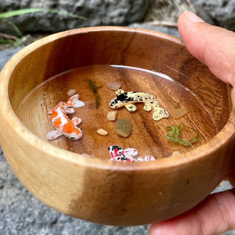  Koi Fish Resin Bowl Made Of Resin