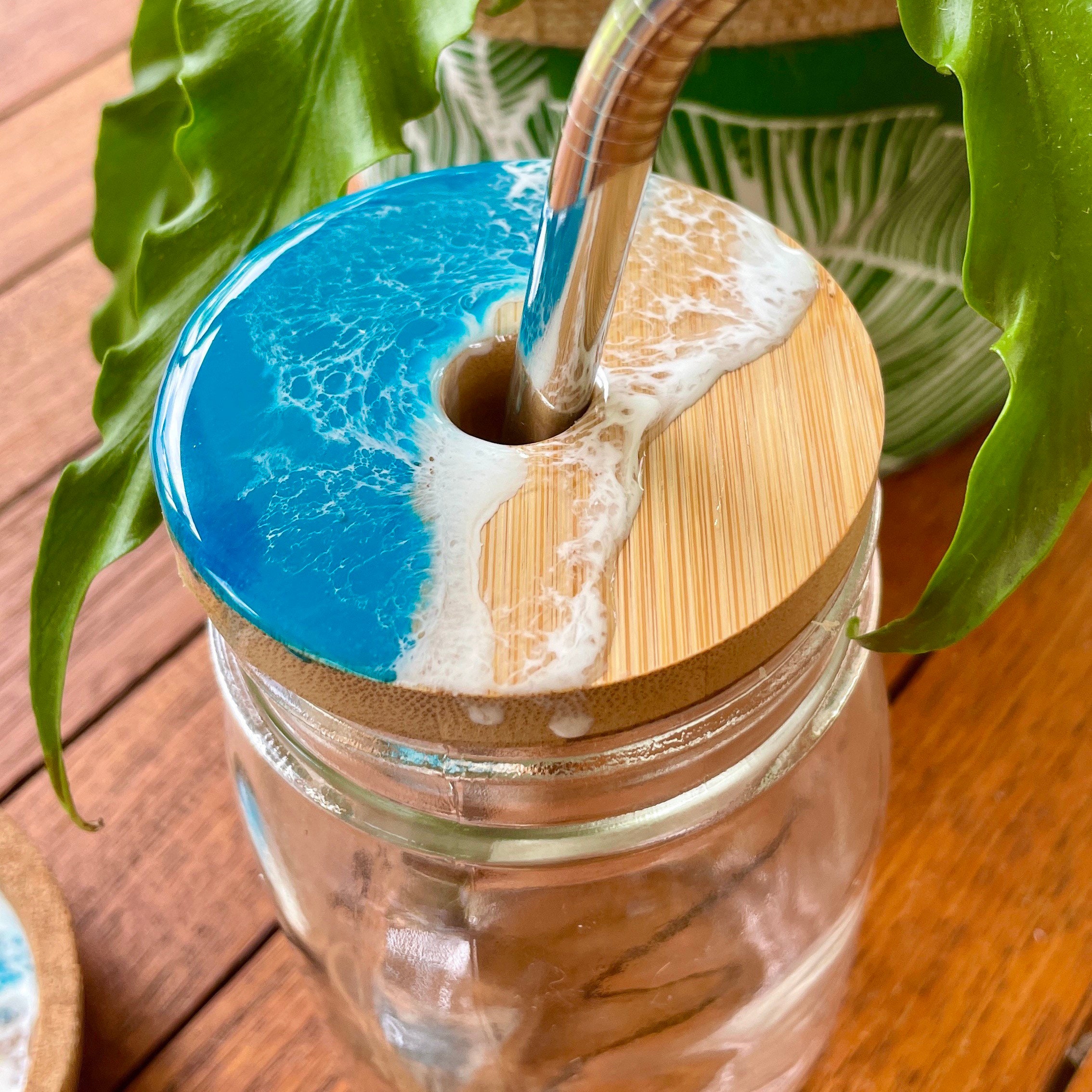 Mason Jar Cups With Lids And Straws Glass Cups With Bamboo - Temu