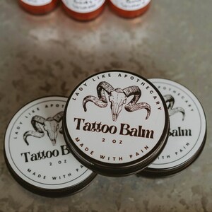 Tattoo Balm • Artist-Approved Aftercare Salve • 0.5oz or 2oz Tin • Essential Oil Blend • Natural Skincare for Tattoos • Witchy Apothecary