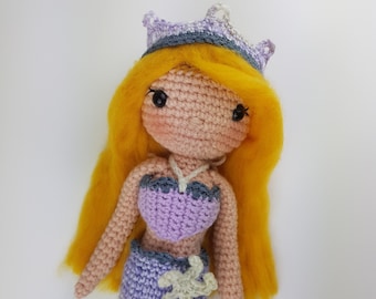 PDF pattern. Crochet Mermaid Pattern. Doll Mermaid. Human to Mermaid. PDF only. Crochet. Mermaid Amigurumi pattern.