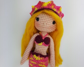 PDF pattern. Crochet Mermaid Pattern. Doll Mermaid. Human to Mermaid. PDF only. Crochet. Mermaid Amigurumi pattern.