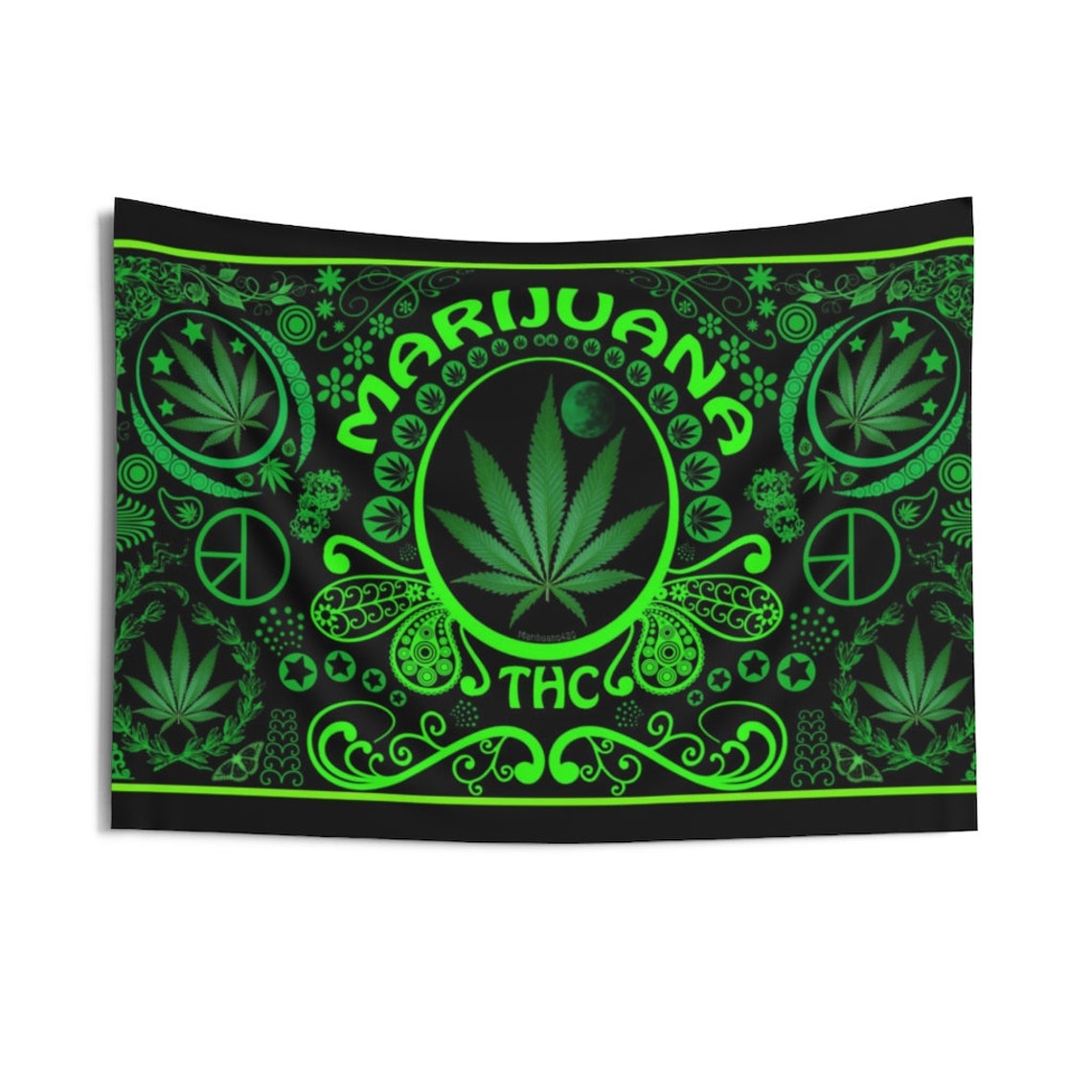 Marijuana Tapestry Wall Hanging THC Tapestry Pot Leaf Etsy