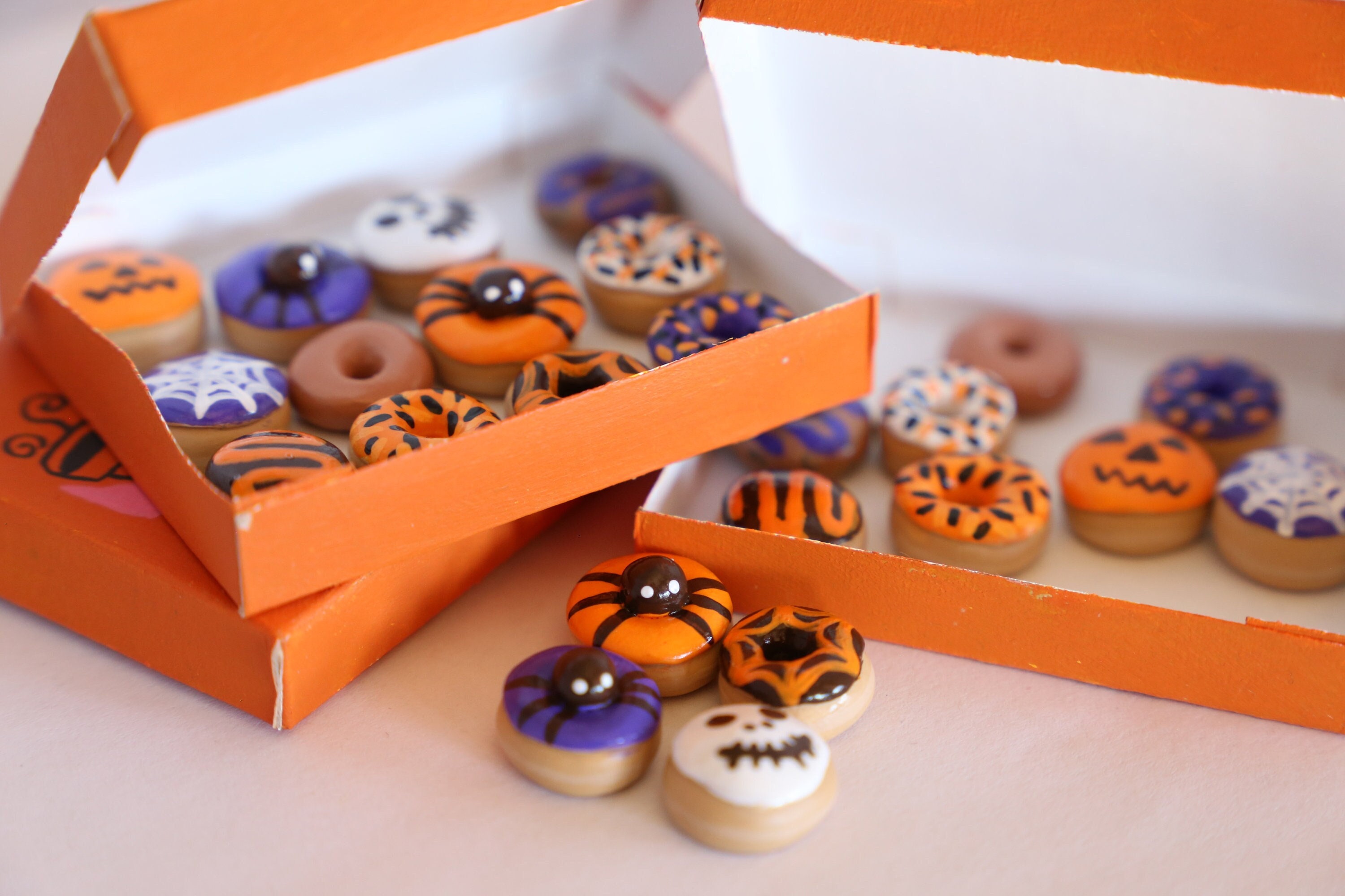 Mini Halloween Dunkin' Donuts Box of a Dozen Donuts Etsy