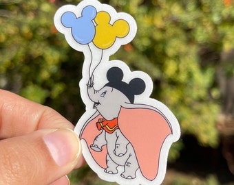 Disney Dumbo Sticker // Dumbo Sticker // Disney Sticker// Disneyland Sticker (CLEAR/TRANSPARENT)