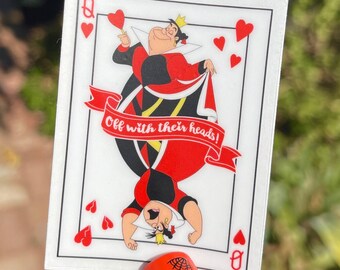 Disney Queen of Hearts Villain Sticker//Queen of Hearts sticker//Alice in the Wonderland Sticker// Disney Villain Sticker(CLEAR/TRANSPARENT)