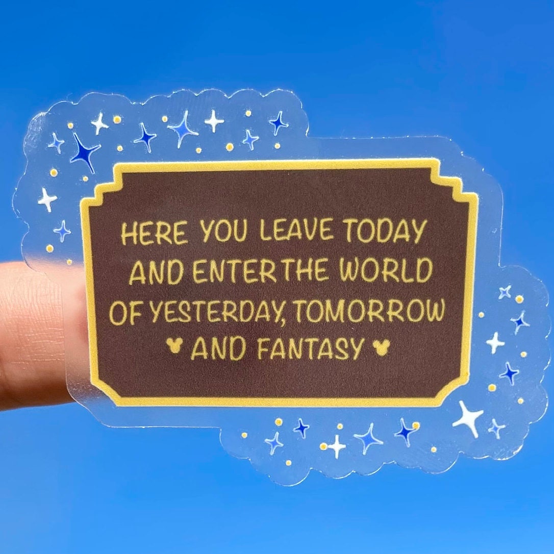 Disneyland Sign Sticker // Disney World Sign Sticker // Magic Kingdom…