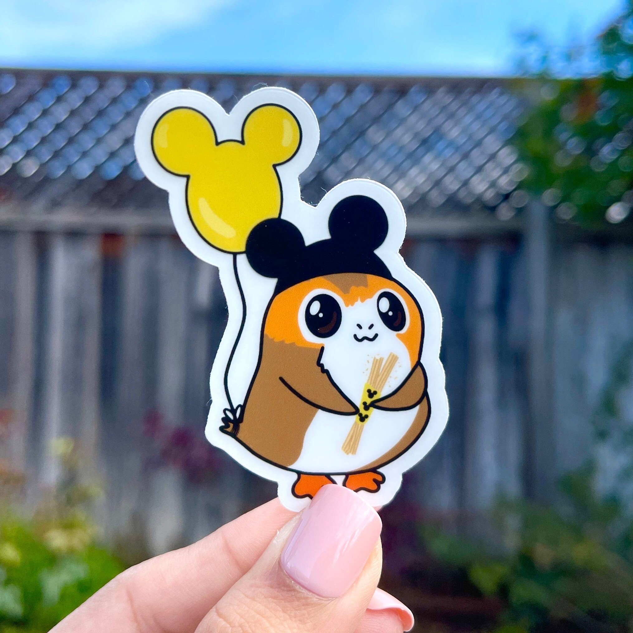 Disney Porg Sticker // Star Wars Porg Sticker // Disney Star Wars Sti…