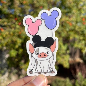 Disney Pua Sticker // Moana Sticker // Pua Sticker // Disney Sticker (CLEAR/TRANSPARENT)