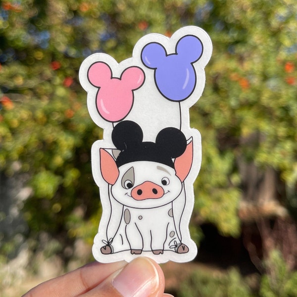 Disney Pua Sticker // Moana Sticker // Pua Sticker // Disney Sticker (CLEAR/TRANSPARENT)