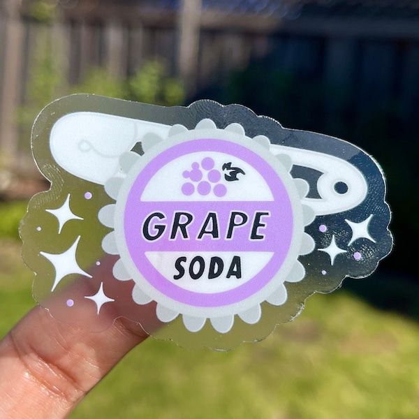 Disney Pixar Up Grape Soda Pin Sticker// Disney Pixar Up Sticker// Grape Soda Pin Sticker // Disney Sticker(CLEAR/TRANSPARENT)