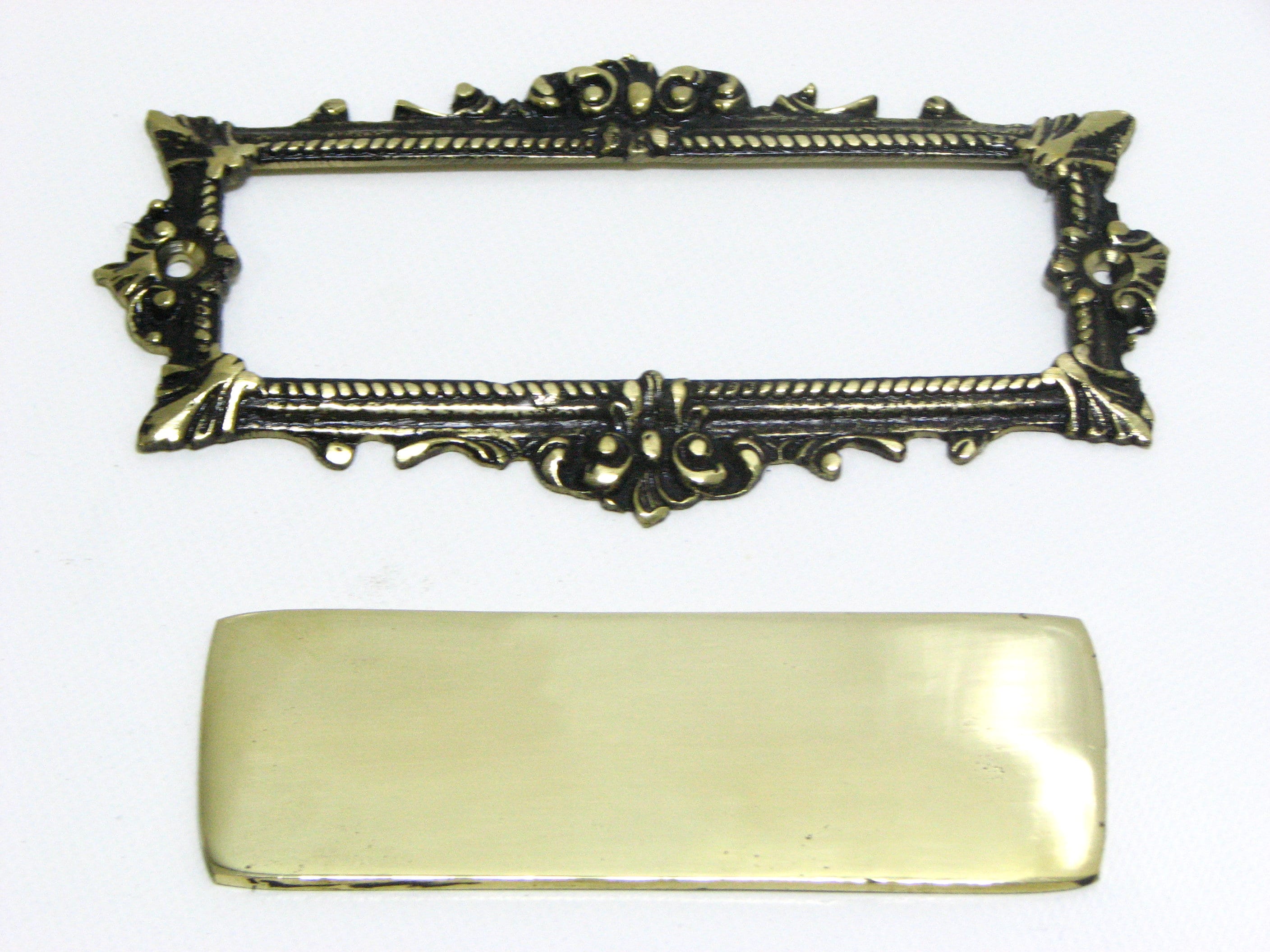 Personalized Solid Brass Door Name Plates Replaceable Plate Customized