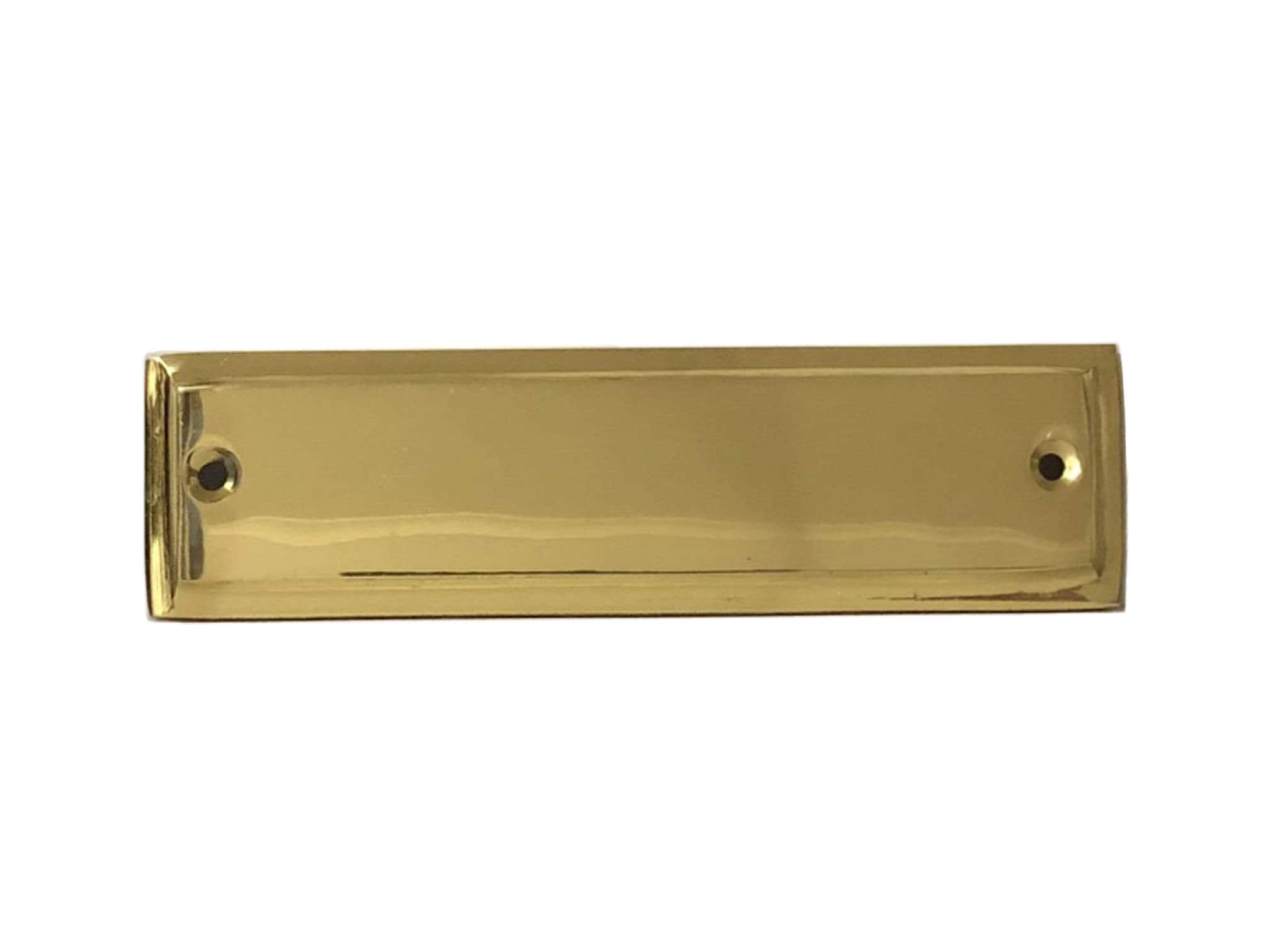 Personalized Solid Brass Door Name Plates Rectangle Writing Etsy