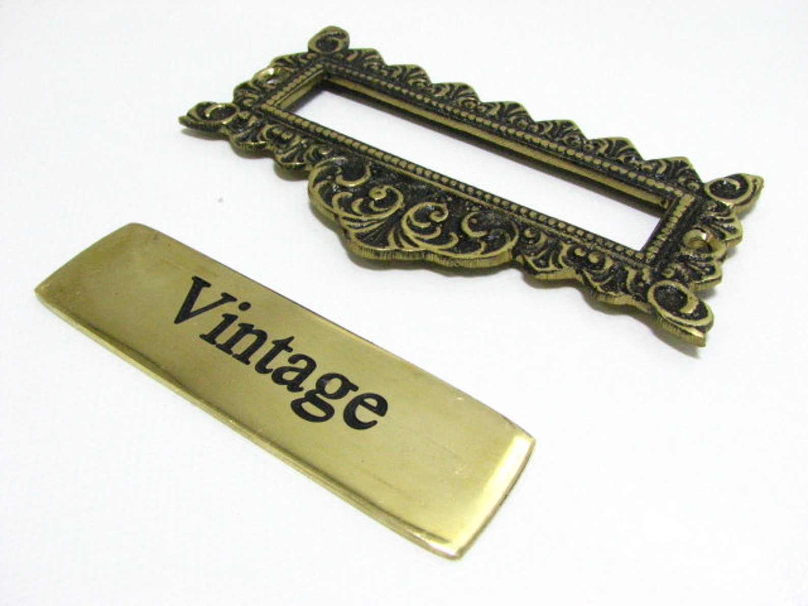 Personalized Solid Brass Door Name Plates Replaceable Plate Etsy
