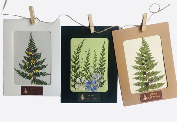 Christmas Card Mailing Dates 2022 Christmas Tree Cards Handmade Christmas Cards Set 2022 | Etsy