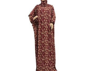 Muslim women's prayer dress attached with hijab jalabiya burqa jalabib boubou