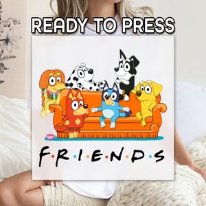 Bluey Friends DTF, Bluey Lover Gift, Cute Animals Cartoon DTF, Friends DTF, Wholesale Print, Bulk Printing, Direct To Film, Ready to Apply