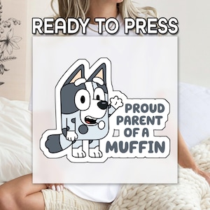 Proud Parent of Muffin DTF, Cute Muffin DTF, Cute Cartoon Characters Printing, Ready to Apply, Gift for Children DTF, Wholesale Print