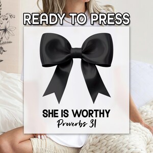 She is Worthy DTF Transfer, St. Patrick's Day DTF, Proverbs 31, Religious Printing, Irısh Women Printing, Wholesale printing, Full Color DTF