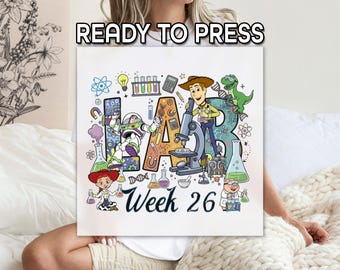 Transferencia DTF de la Semana del Laboratorio de Toy Story 2026, Idea de regalo para un viaje a Disneyland, Impresión del Laboratorio de Toy Story, DTF grupal de Disneyland, DTF de la Semana del Laboratorio Infantil