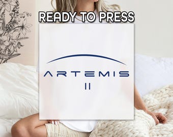 Artemis 2 DTF Transfer, Moon Mission Print, Space Exploration Ready to Press, Artemis Logo DTF, Future of Space Travel, Lunar Program Print