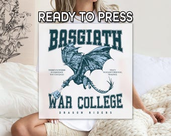 Basgiath War College Ready To Apply DTF, Dragon Riders Print, Full Color DTF Transfer, Fantasy Bookish Gift Print, Fourth Wing DTF