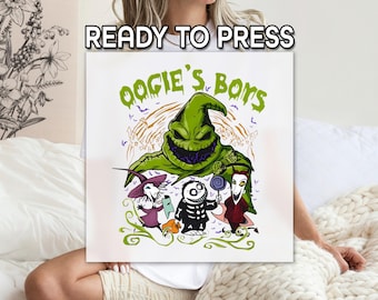 Oogie’s Boys DTF Transfer, Retro Halloween Design, Oogie Boogie Bash DTF,, Spooky Horror Style, Creepy Cute Art, Halloween Gift, Express DTF