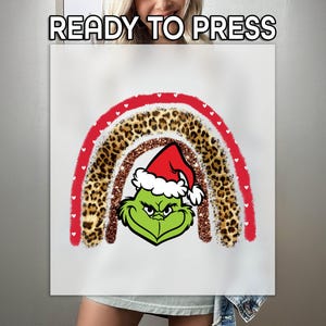 Grinch DTF Heat Transfer ,Grinch Lover Gift Printing, Grinchiest Print, Christmas DTF, Grinch Vibes DTF Print, Ready to Apply, Xmas Print