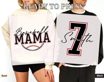 Custom Baseball Mama DTF Heat Transfer, Ready to Apply, Mother's Day Print, Custom Name DTF, Personalized Sport Print, Sport Lover Mom Gift