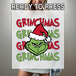 Grinchmas DTF Print, Grinchiest Print, Christmas DTF, Grinch Vibes DTF Print, Ready to Apply, Xmas Print, Wholesale Printing,