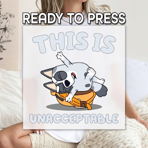 This is Unacceptable DTF, Cute Muffin DTF, Cute Cartoon Characters Printing, Ready to Apply, Gift for Children DTF, Wholesale Print, Trendy