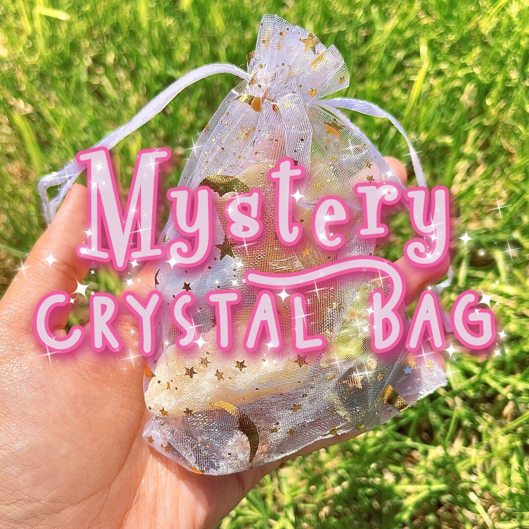 mystery crystals: (you get 3) pick raw or tumbled, size varies from X…