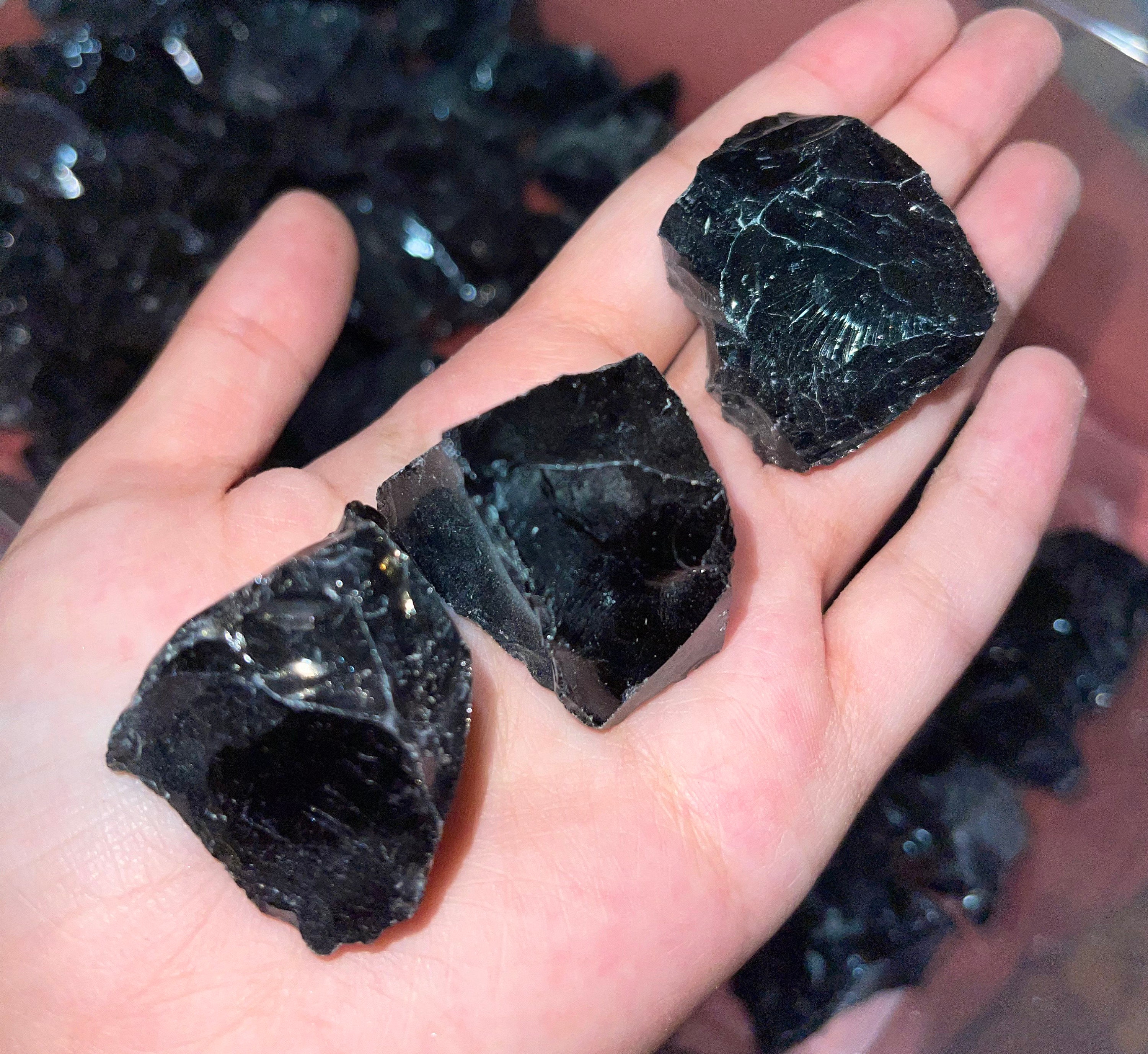 raw black obsidian small/med