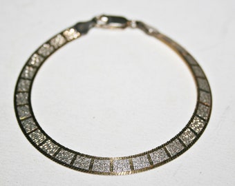 Vintage Sterling Silver Vermeil Chain Bracelet