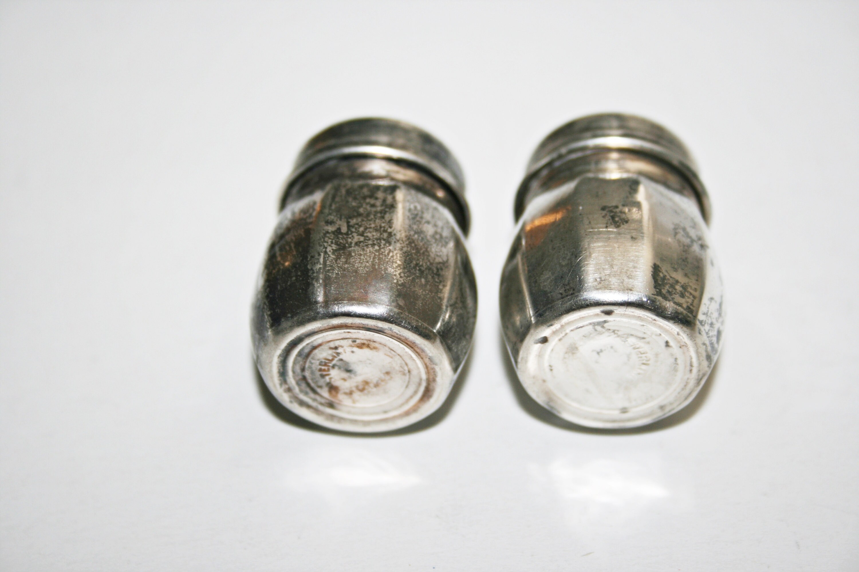 Vintage Miniature Sterling Silver Salt and Pepper Shakers Etsy