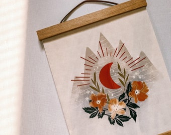 Moon Mountain, Multiple Sizes, Archival Print, Postcard Print | Witchy Decor | Magical Art