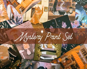 Witchy Art Postcard Mystery Set: Dark Cozy Prints
