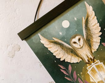 Night Seer, Multiple Sizes, Gliclee print | Owl Forest Art