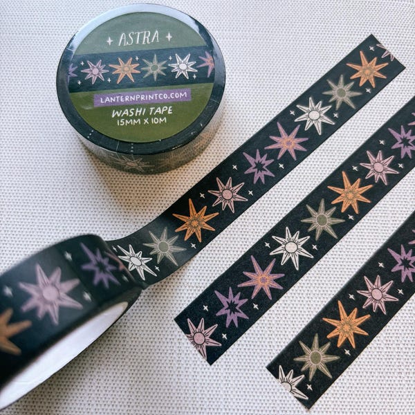 Astra Washi Tape - Whimsical Hand-Drawn Stars