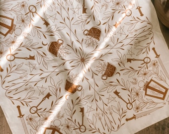 Lantern Bandana | Altar cloth | Witchy apparel