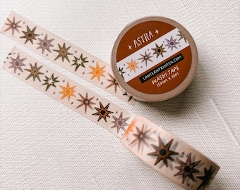 Astra LIGHT Washi Tape - Whimsical Hand-Drawn Stars