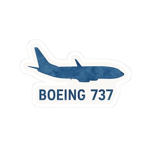 Boeing 737 Stickers, Airplane Decals, Travel Lover Gifts, Laptop Stickers, Aviation Enthusiast Accessories