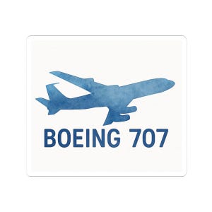 Boeing 707 Kiss-Cut Stickers, Airplane Stickers for Travelers, Vintage Decor, Planner Stickers, Aviation Gifts, Jet Enthusiast
